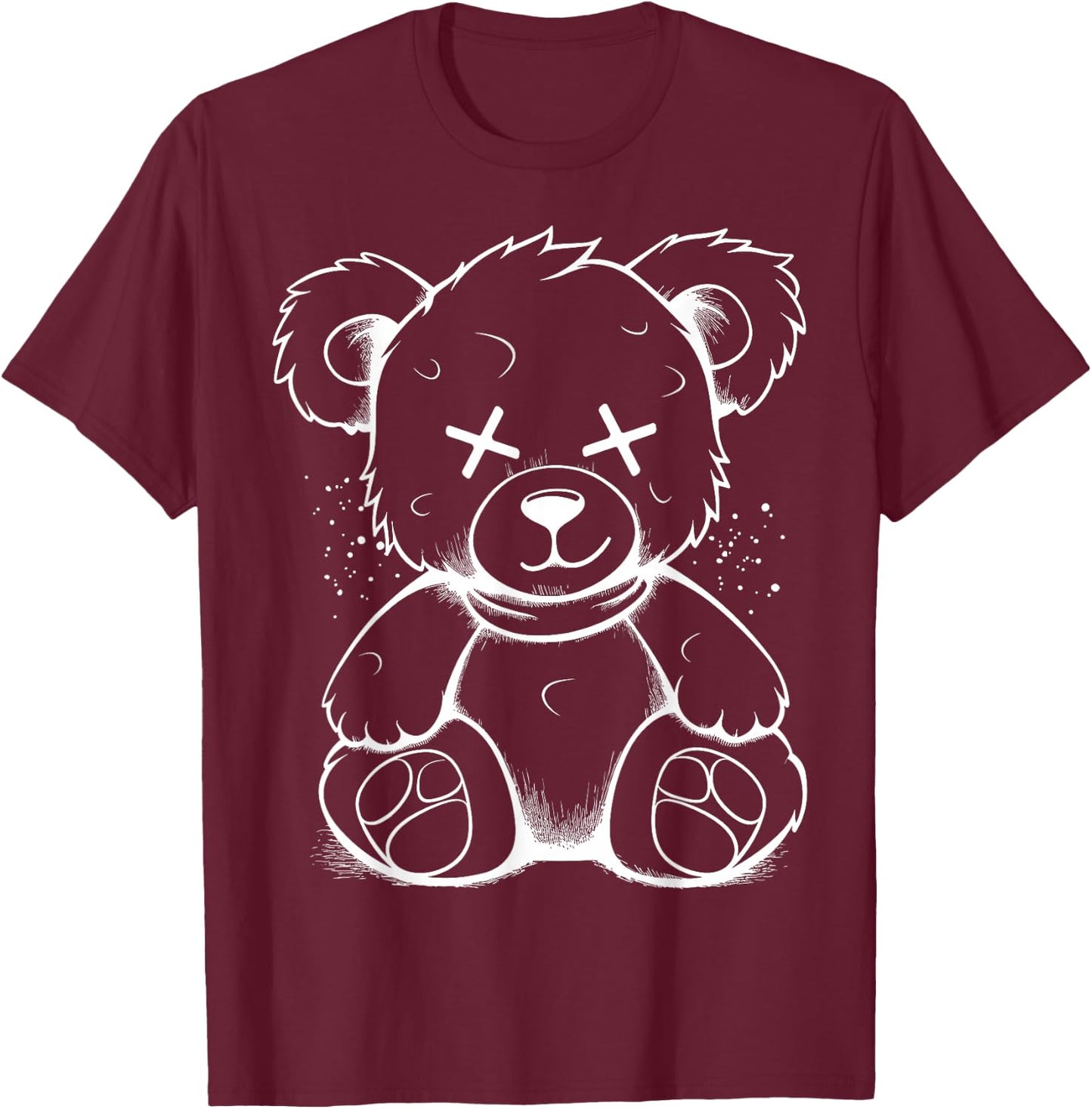 Bad Teddy Bear Dark Scary Fantasy Gothic Teddy Lover T-Shirt - T-Shirt | Maroon