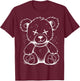 Bad Teddy Bear Dark Scary Fantasy Gothic Teddy Lover T-Shirt - T-Shirt | Maroon