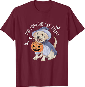 Did Someone Say Treat? Halloween Labrador Dog Men Women Kids T-Shirt - T-Shirt | Maroon