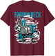 Weed Strain Cartoon Characters, Trainwreck T-Shirt - T-Shirt | Maroon