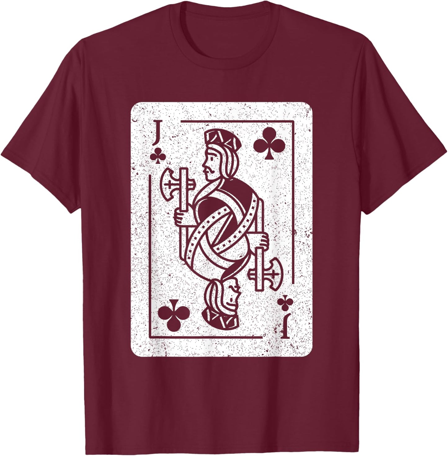 Jack Of Clubs Costume T-Shirt - T-Shirt | Maroon