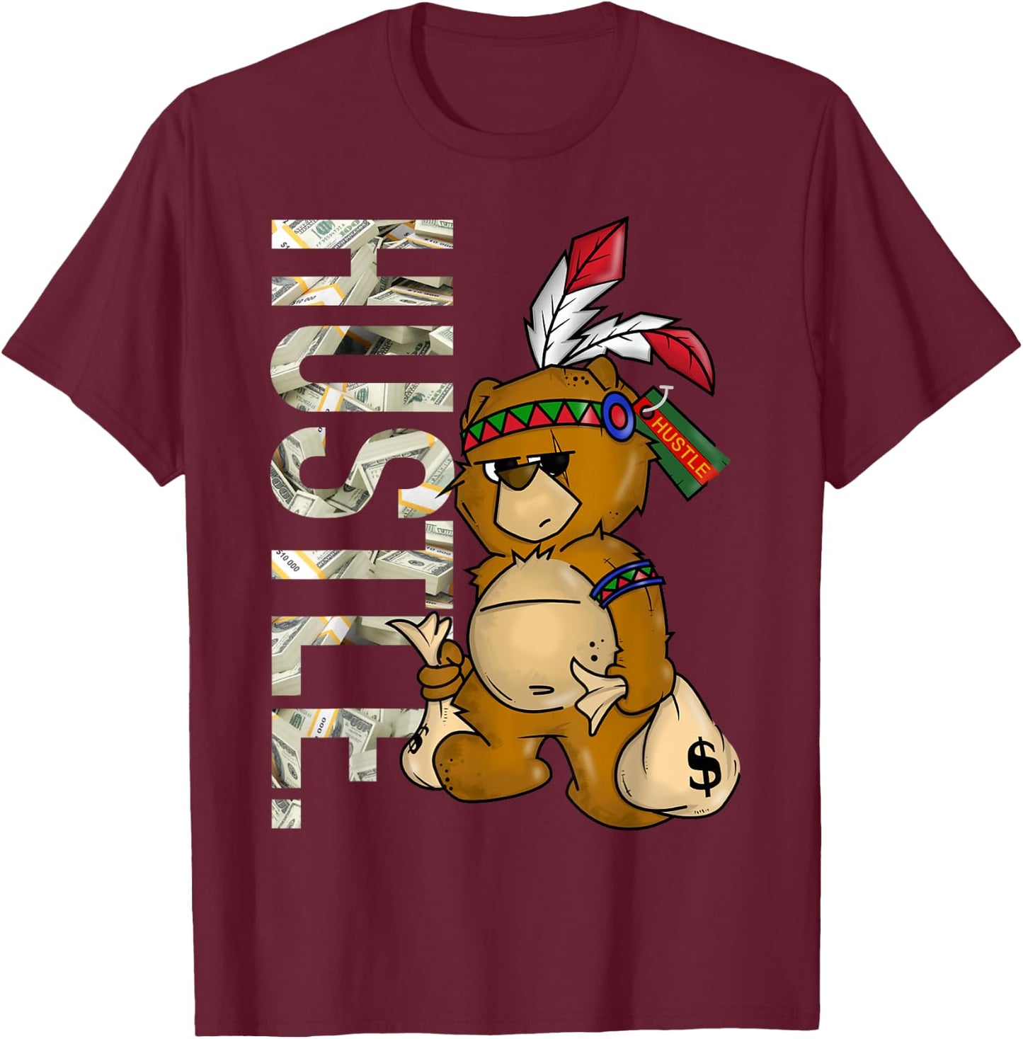 Hustle T-Shirt - T-Shirt | Maroon