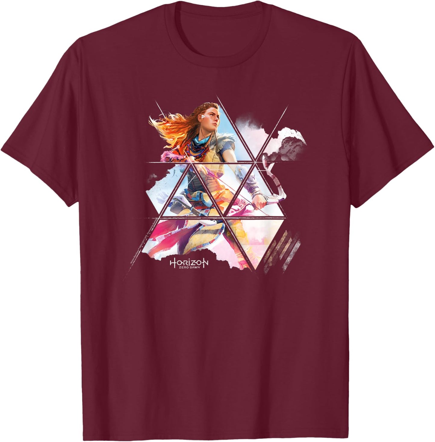 Horizon Zero Dawn Aloy Hunting T-Shirt - T-Shirt | Maroon