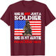 My Auntie Is A Soldier Hero Proud Army Niece Military Family T-Shirt - T-Shirt | Maroon