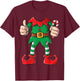 Elf Costume Christmas Elves Boys Girls Funny Xmas Holiday T-Shirt - T-Shirt | Maroon