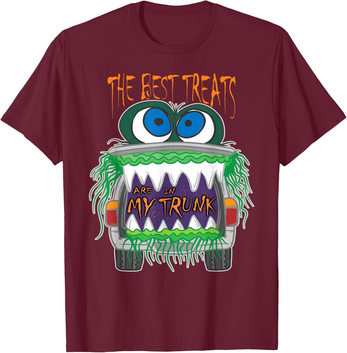 Halloween Trunk or Treat Funny Monster Trunk Shirt T-Shirt - T-Shirt | Maroon