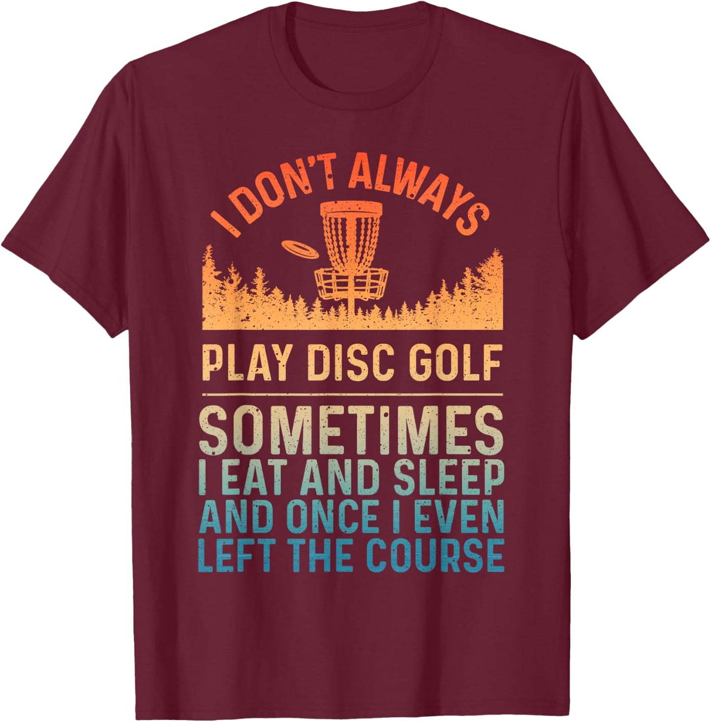 Disc Golf Art Women Disc Golf Player Disc Golfer T-Shirt - T-Shirt | Maroon