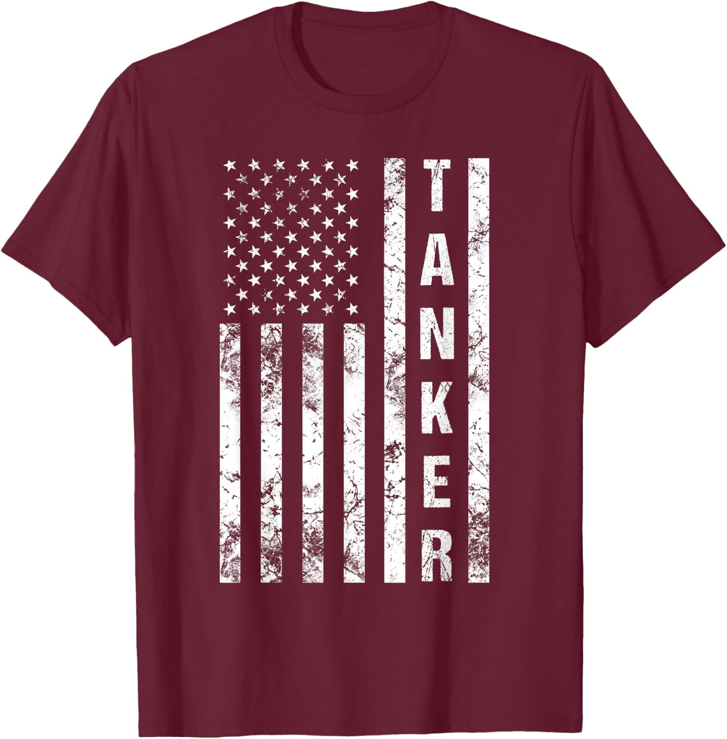 American Flag Army Tanker T-Shirt - T-Shirt | Maroon