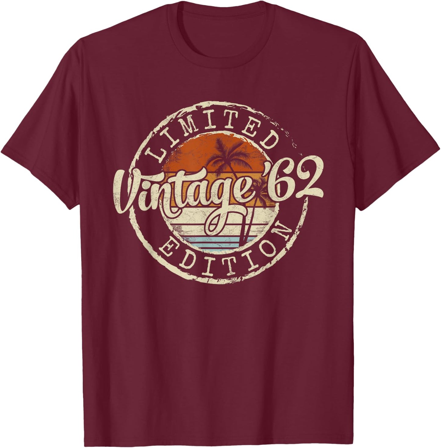 Vintage 1962 63rd Birthday Gifts Women 63 Year Old T-Shirt - T-Shirt | Maroon