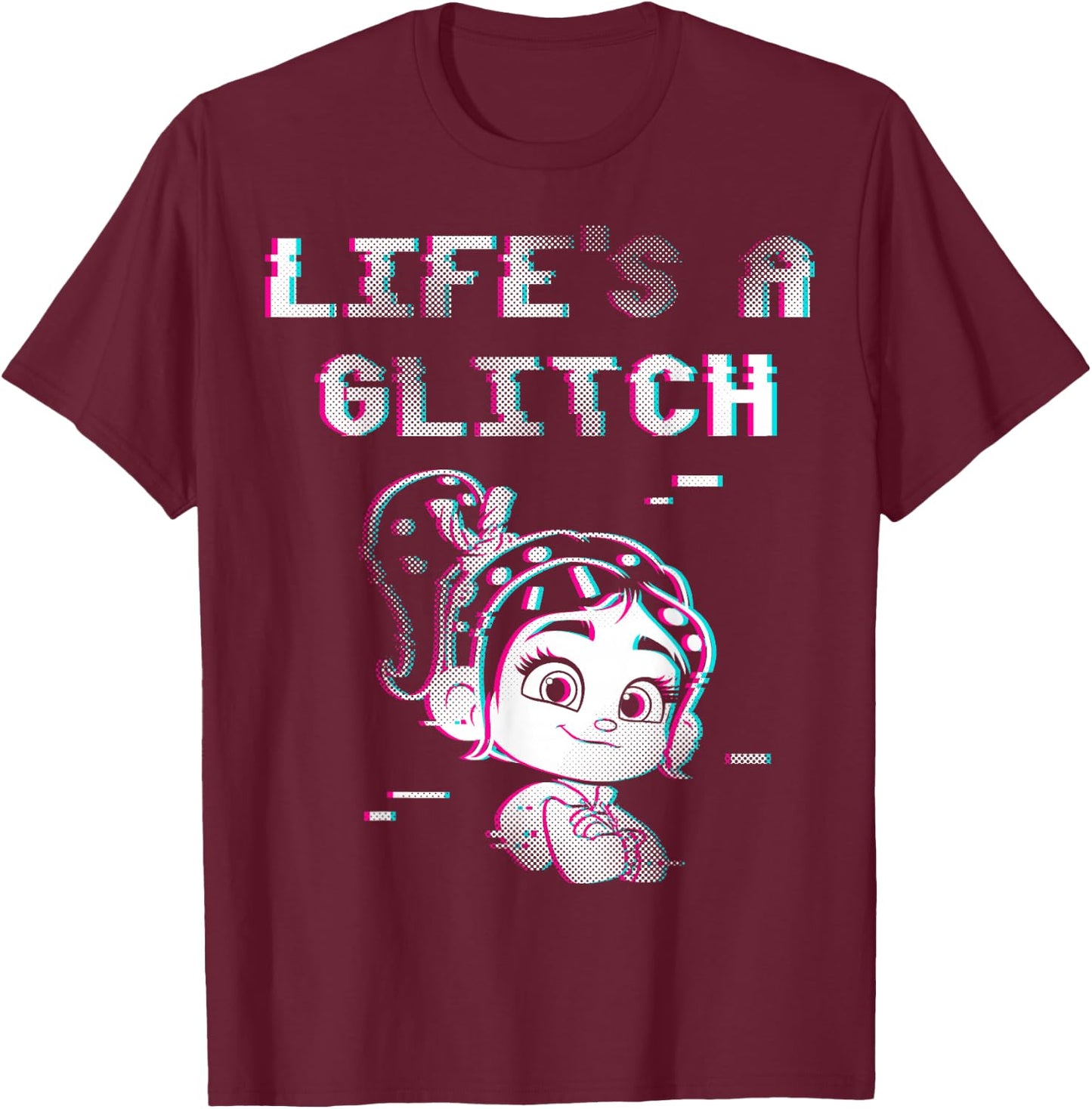 Disney Wreck It Ralph 2 Life's A Glitch Graphic T-Shirt - T-Shirt | Maroon