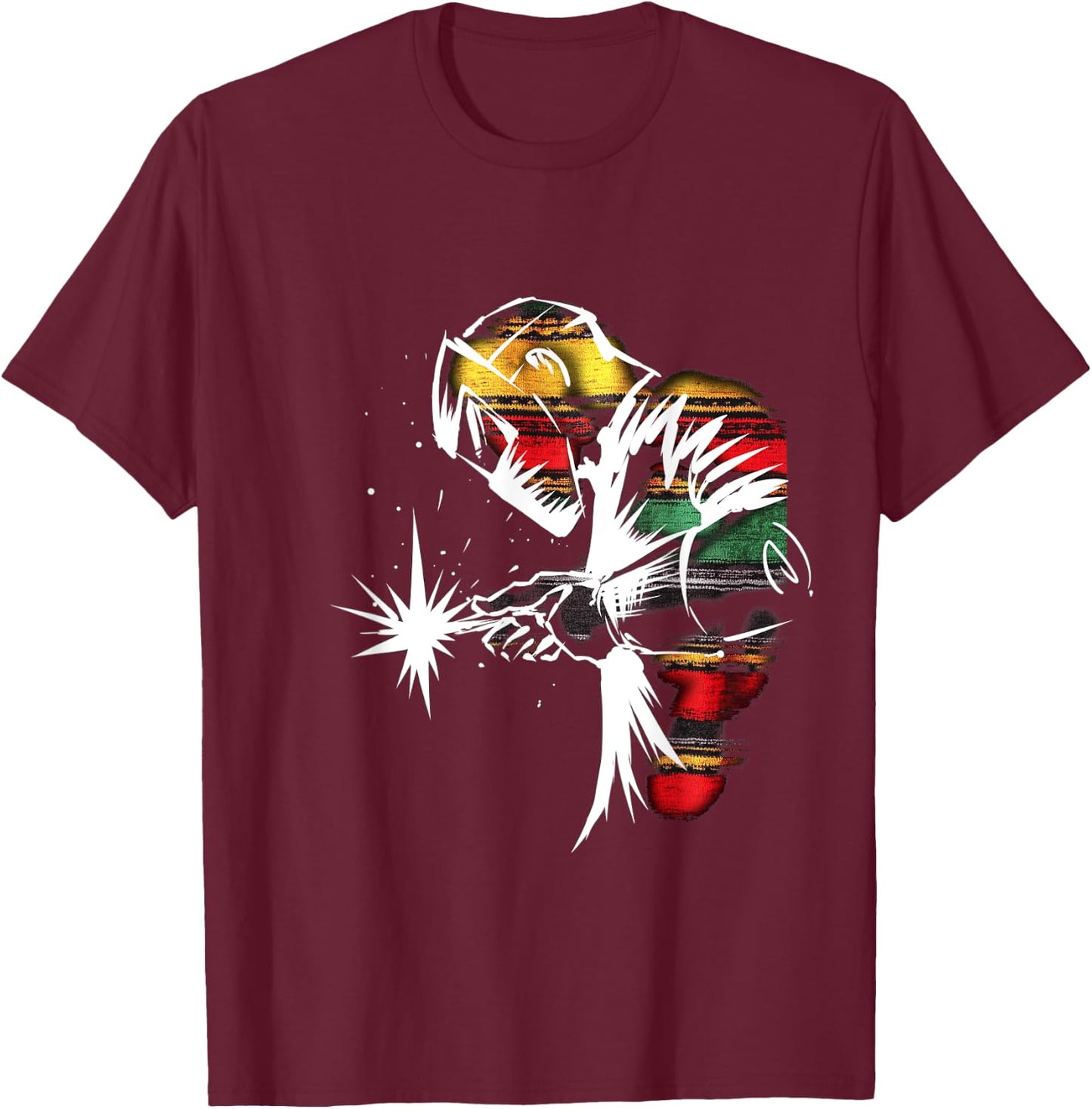 Welder Mexican El Soldador Mexican Welder Soldador Mexicano T-Shirt - T-Shirt | Maroon