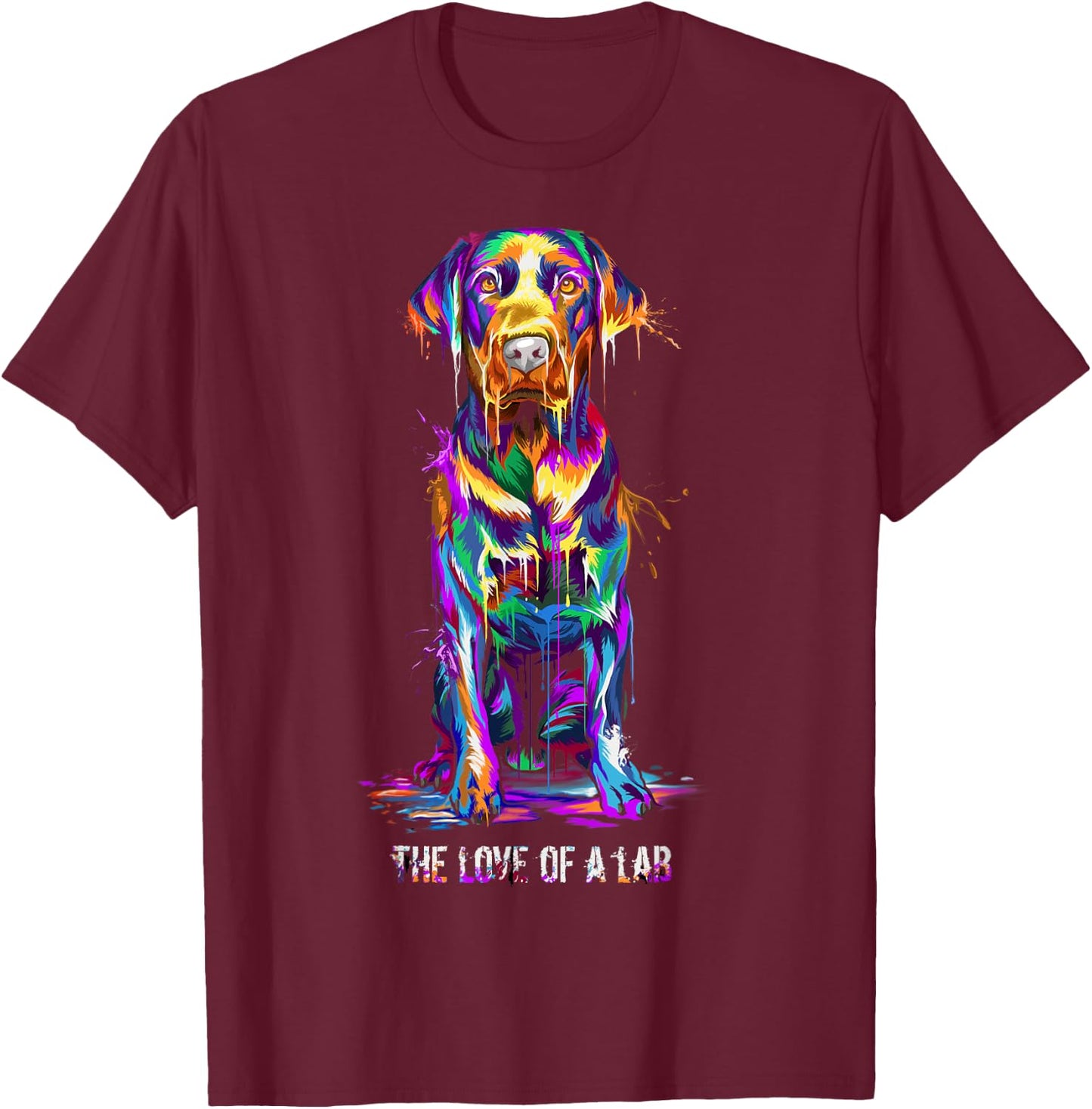 The Love Of Labrador Retriever T-Shirt - T-Shirt | Maroon