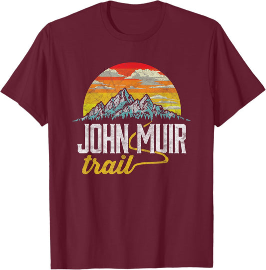 John Muir Trail - Vintage Distressed Shirt T-Shirt - T-Shirt | Maroon