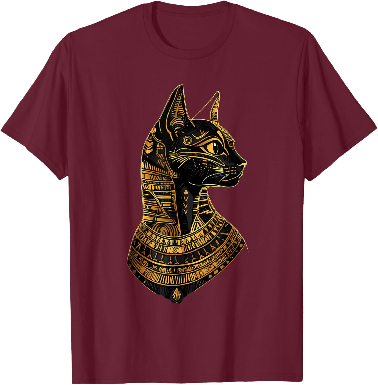 Ancient Egypt Cat Bastet Egyptian God Egyptology Tutankhamun T-Shirt - T-Shirt | Maroon