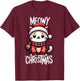 Meowy Christmas Cat Lover Funny Festive Holidays Cute Kitten T-Shirt - T-Shirt | Maroon