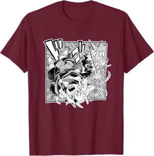 〈Nakiri Ayame〉"Yamato Phantasia" Manga Panel (Japanese) T-Shirt - T-Shirt | Maroon
