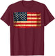 USA Flag United State US Vintage Flag 4th Of July Men Women T-Shirt - T-Shirt | Maroon