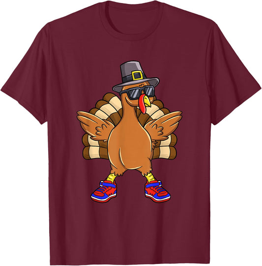Turkey Trot Thanksgiving Day 5K Run T-Shirt - T-Shirt | Maroon