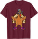 Turkey Trot Thanksgiving Day 5K Run T-Shirt - T-Shirt | Maroon
