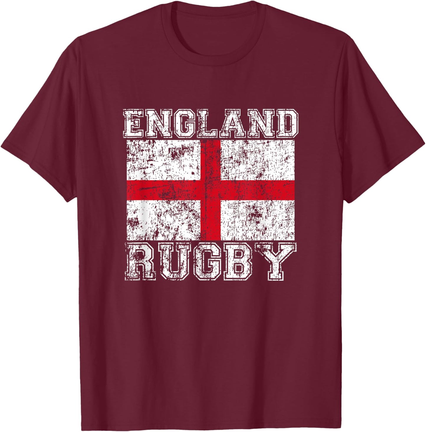 England Rugby Shirt - England Flag England Jersey Men Women T-Shirt - T-Shirt | Maroon