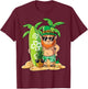 Leprechaun Hawaiian Surfing St Patricks Day Hawaii Men Women T-Shirt - T-Shirt | Maroon