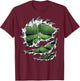Marvel Avengers Hulk Ripped Costume Small T-Shirt - T-Shirt | Maroon
