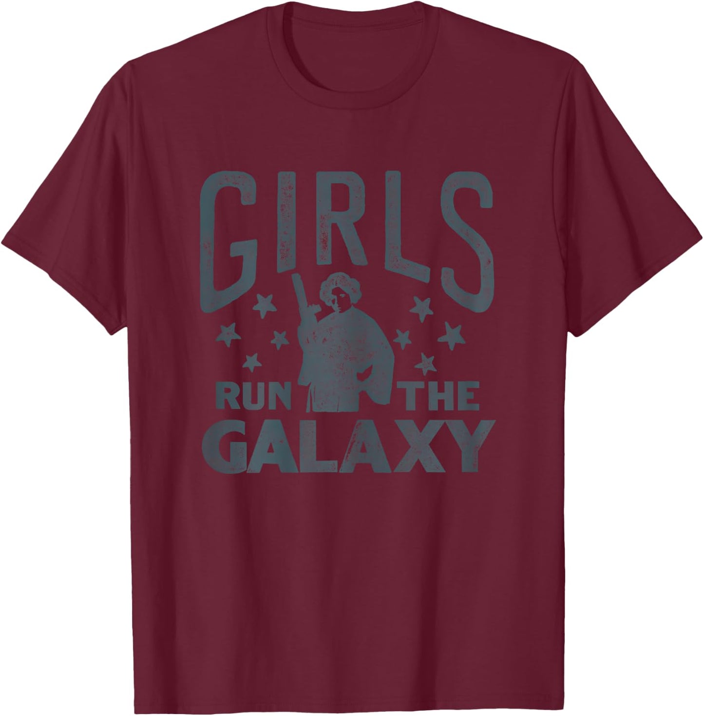 Star Wars Princess Leia Girls Run The Galaxy Disney+ T-Shirt - T-Shirt | Maroon