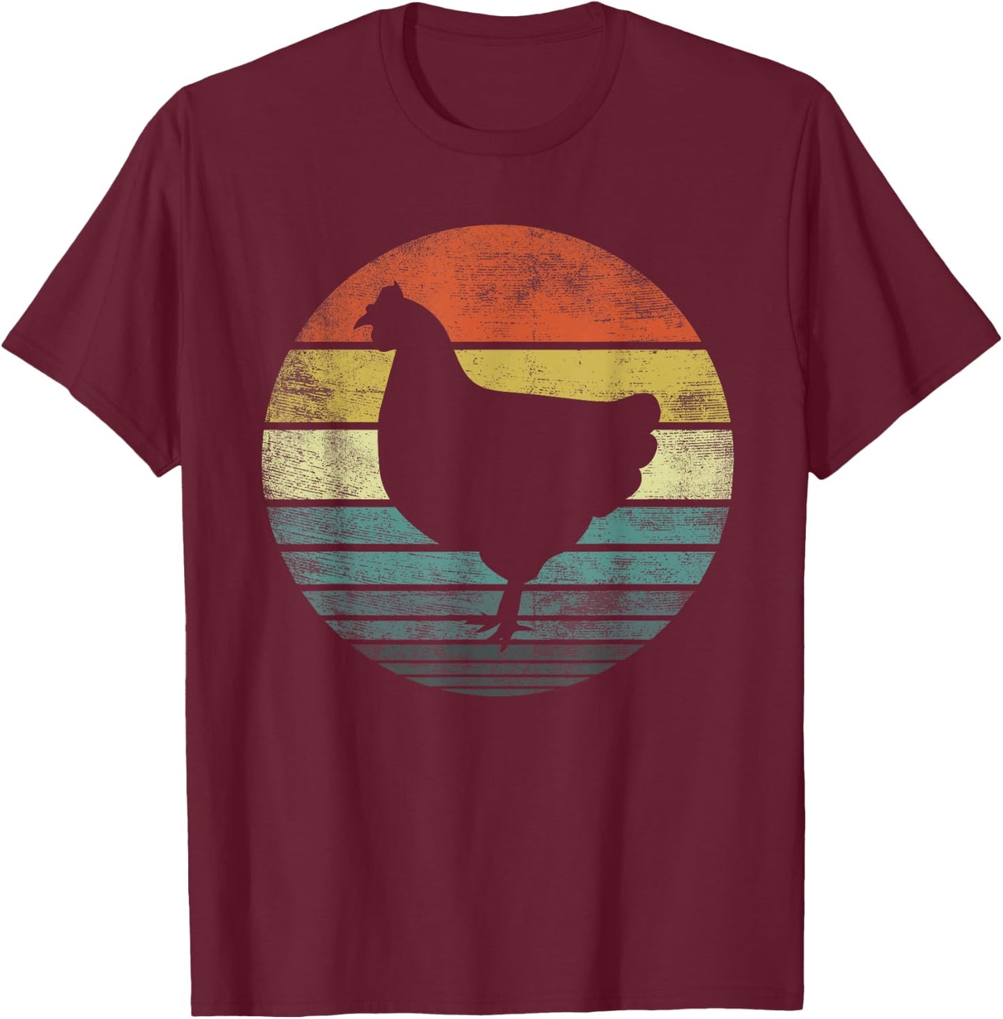 Chicken Lover Gifts Funny Farmer Retro Vintage Farm Animals T-Shirt - T-Shirt | Maroon