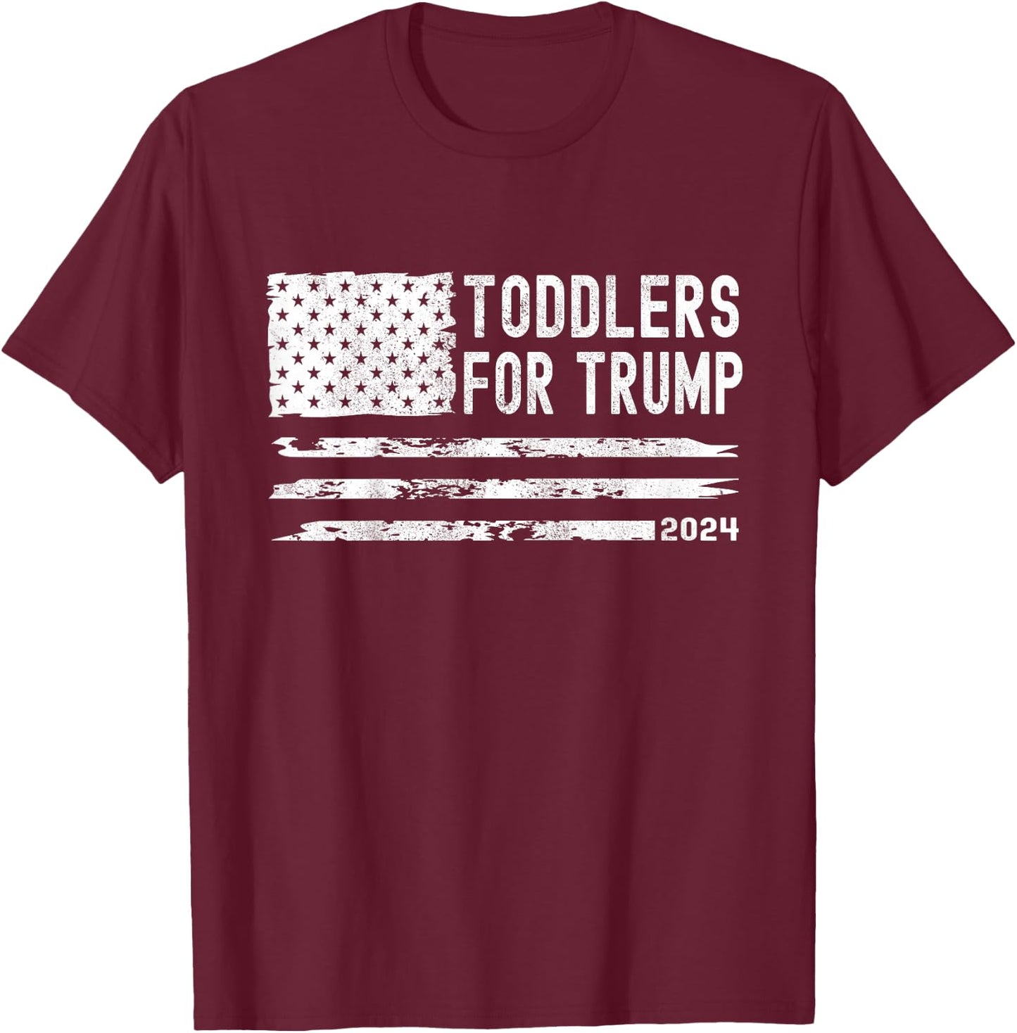 Kids Toddlers For Trump Election 2024 Kids For Trump T-Shirt - T-Shirt | Maroon