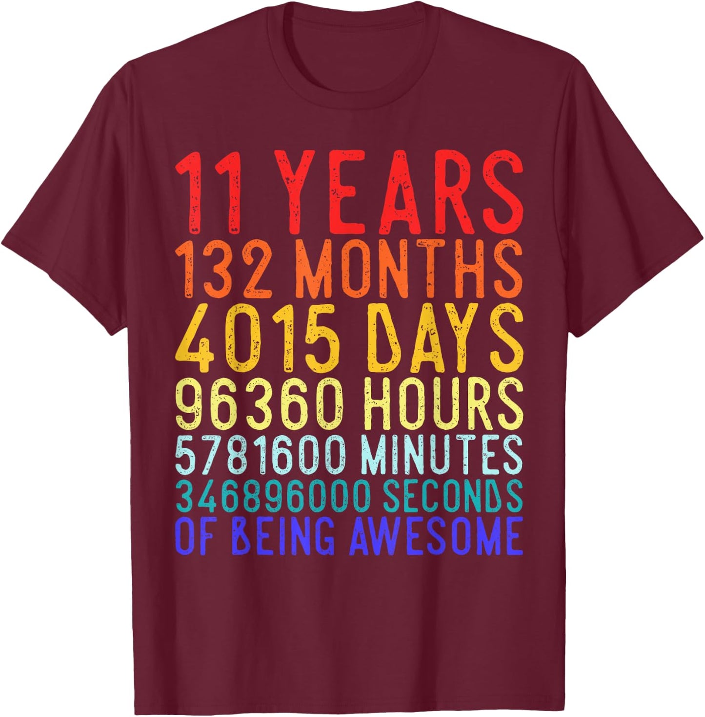 11 Year Old Boy 11yr 2014 11th Birthday T-Shirt - T-Shirt | Maroon