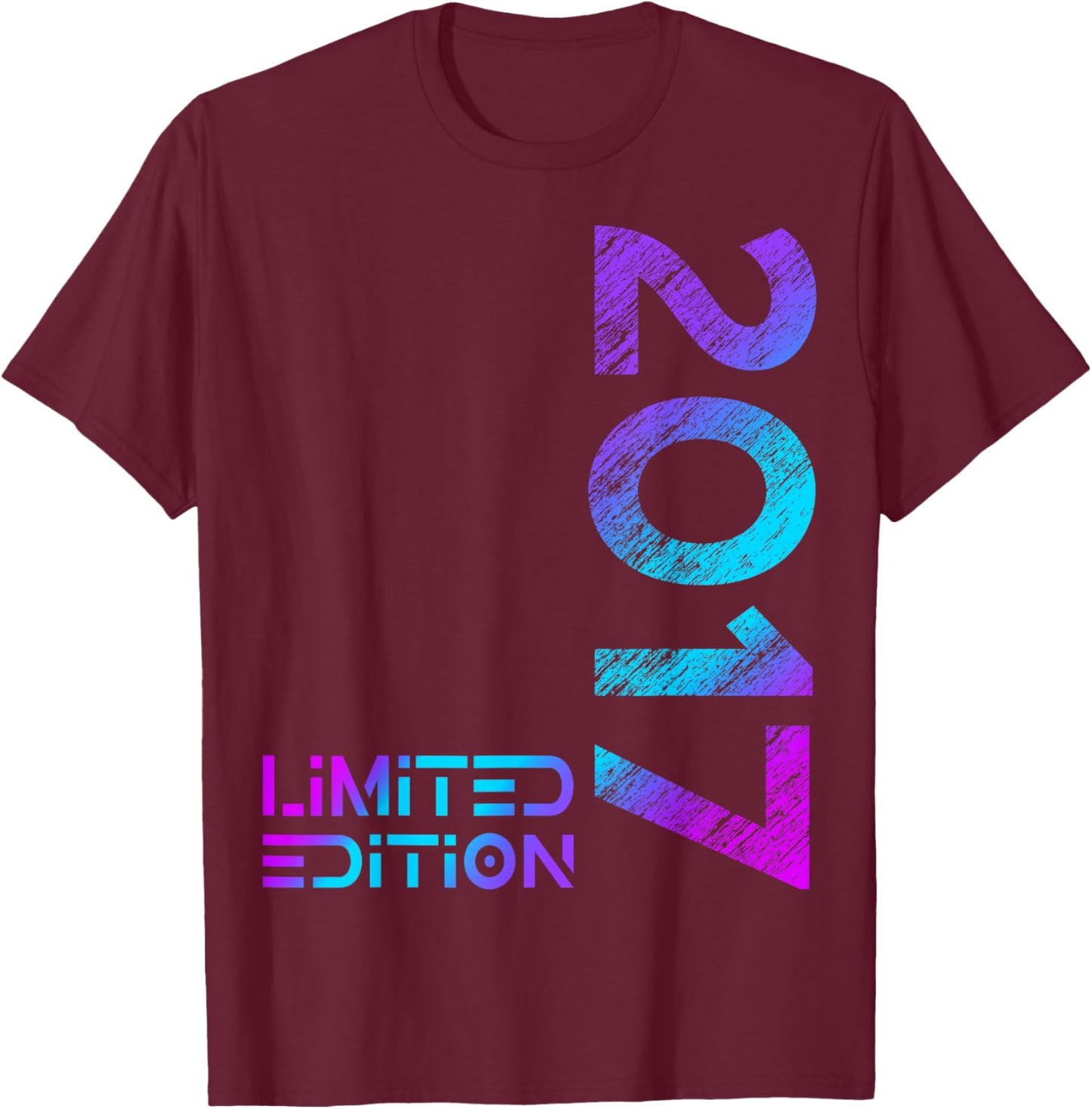 Limited Edition 2017 Boy Girl 9th Birthday 9 T-Shirt - T-Shirt | Maroon