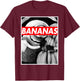 Despicable Me Minions Stuart Hugs Bananas Graphic T-Shirt - T-Shirt | Maroon