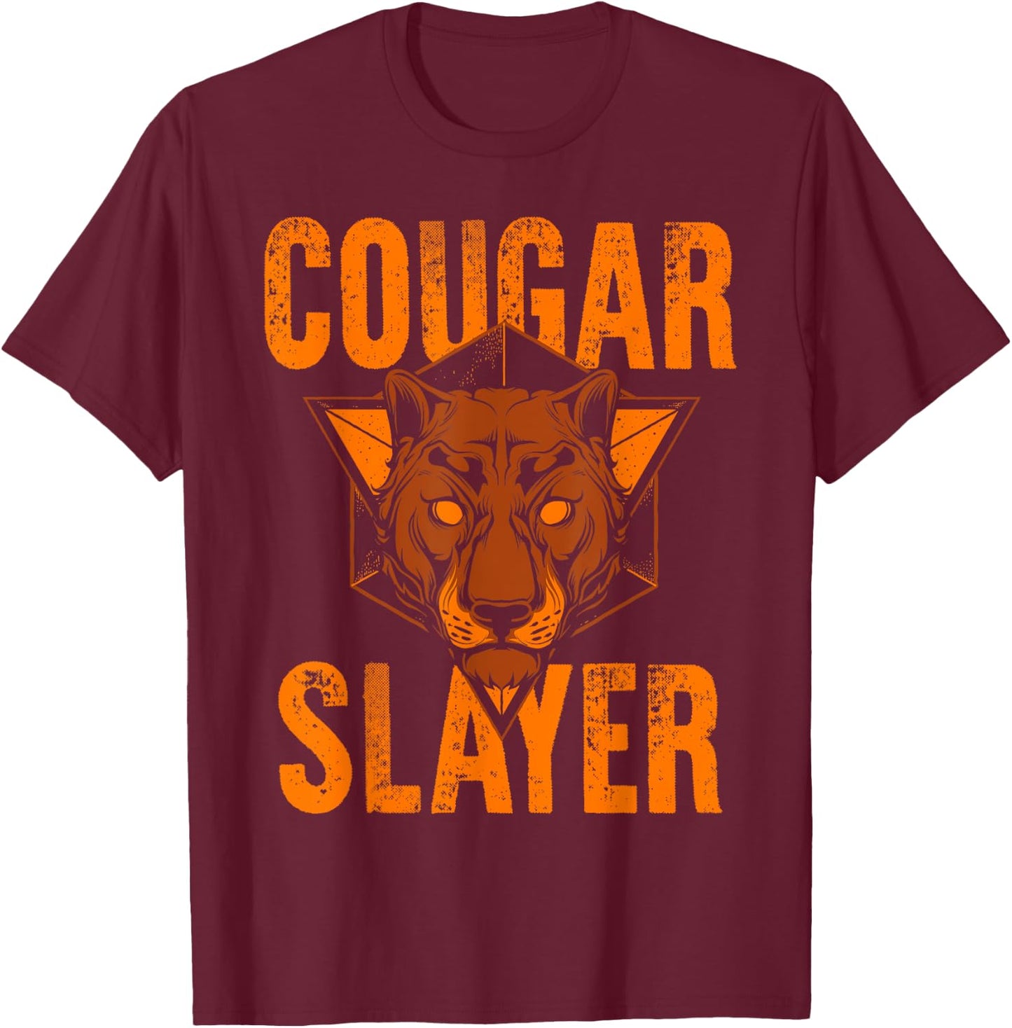 Hunting Cougar Slayer Wild Cougar Hunter T-Shirt - T-Shirt | Maroon