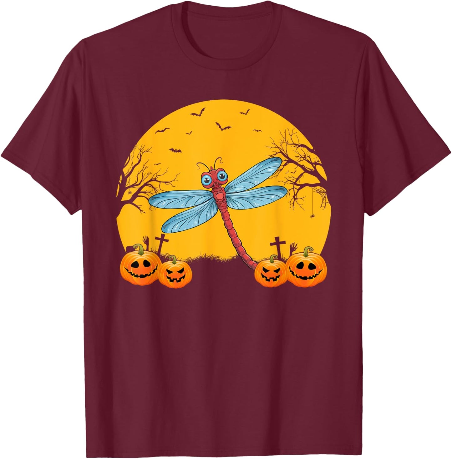 Dragonfly Lovers Men Women Kids Matching Halloween Costume T-Shirt - T-Shirt | Maroon