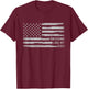 Awesome Like My Kids Grey USA Flag Father's Day Patriot Dad T-Shirt - T-Shirt | Maroon