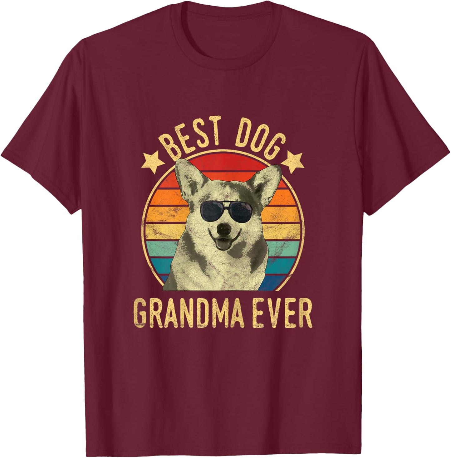 Best Dog Grandma Ever Cardigan Welsh Corgi Mother's Day Women T-Shirt - T-Shirt | Maroon
