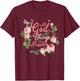 With God All Things Are Possible Prayer Bible Verse T-Shirt - T-Shirt | Maroon