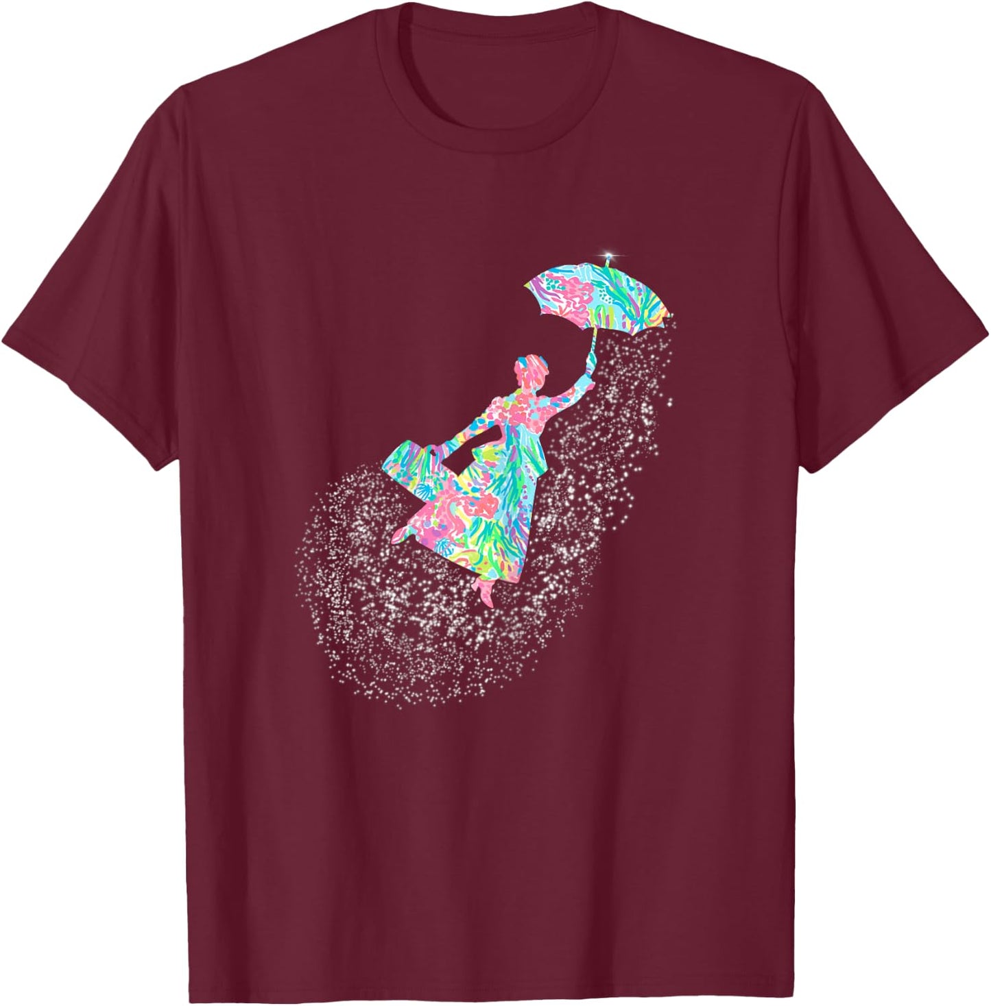 Magical Flying Nanny Glimmer Spoonful of Sugar T-Shirt - T-Shirt | Maroon