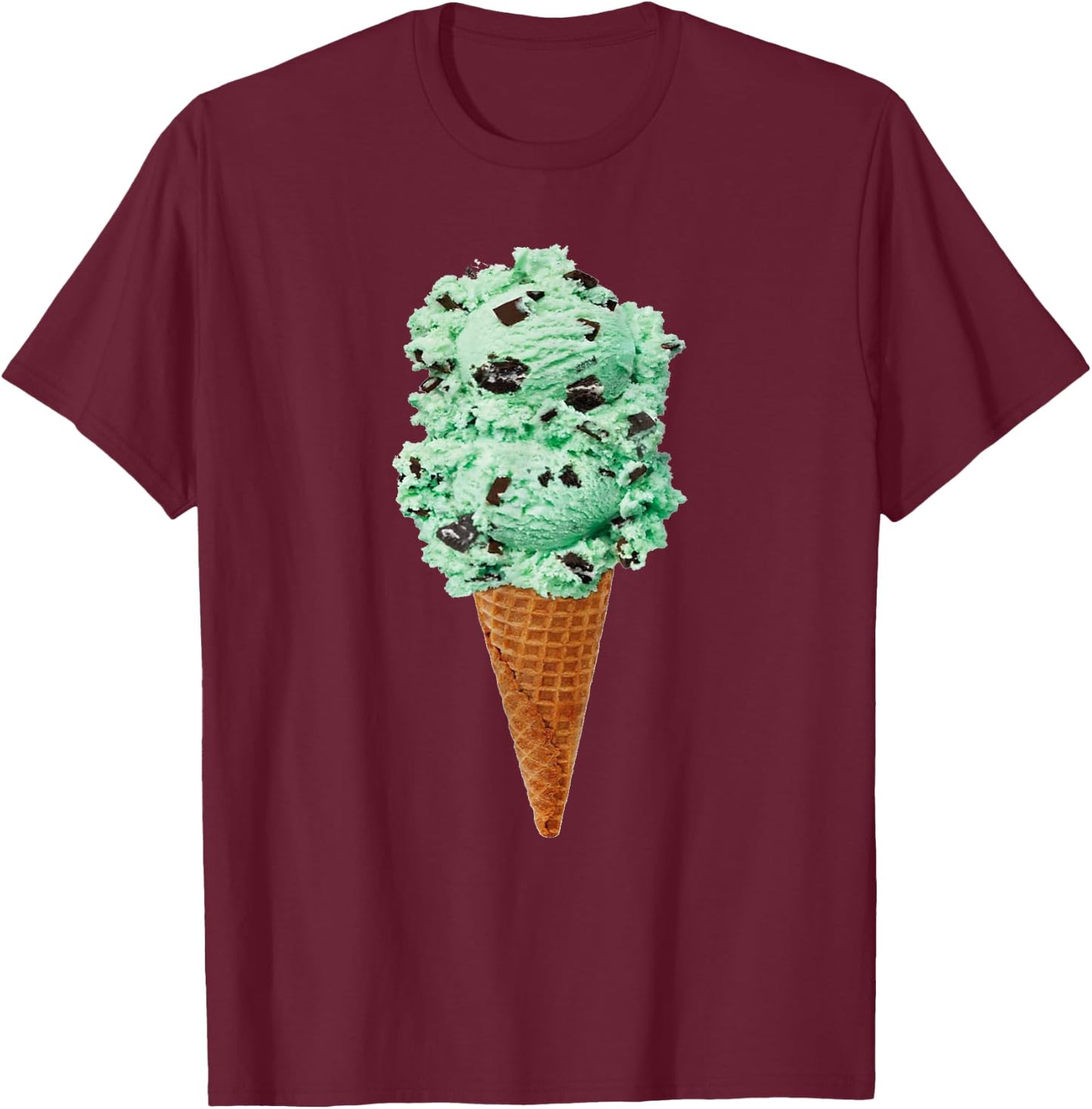 Ice Cream Cone Classic Fit T Shirt -- I Love Ice Cream Women Kids T-Shirt - T-Shirt | Maroon