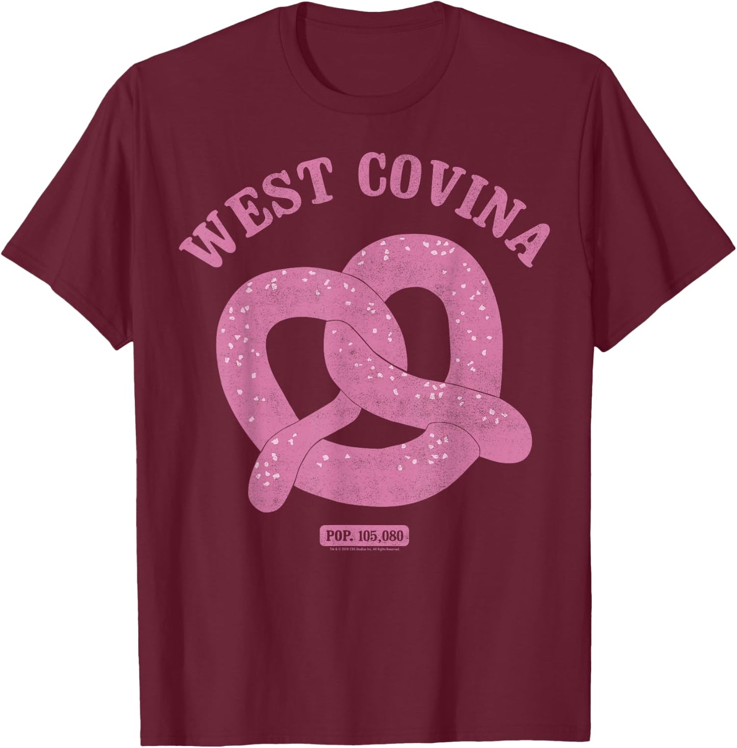 Crazy Ex-Girlfriend West Covina Pretzel T-Shirt - T-Shirt | Maroon