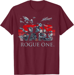 Star Wars Rogue One Rebellion Logo Graphic T-Shirt - T-Shirt | Maroon