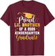 Proud Lil Brother of A Class 2026 Kindergarten Graduate T-Shirt - T-Shirt | Maroon