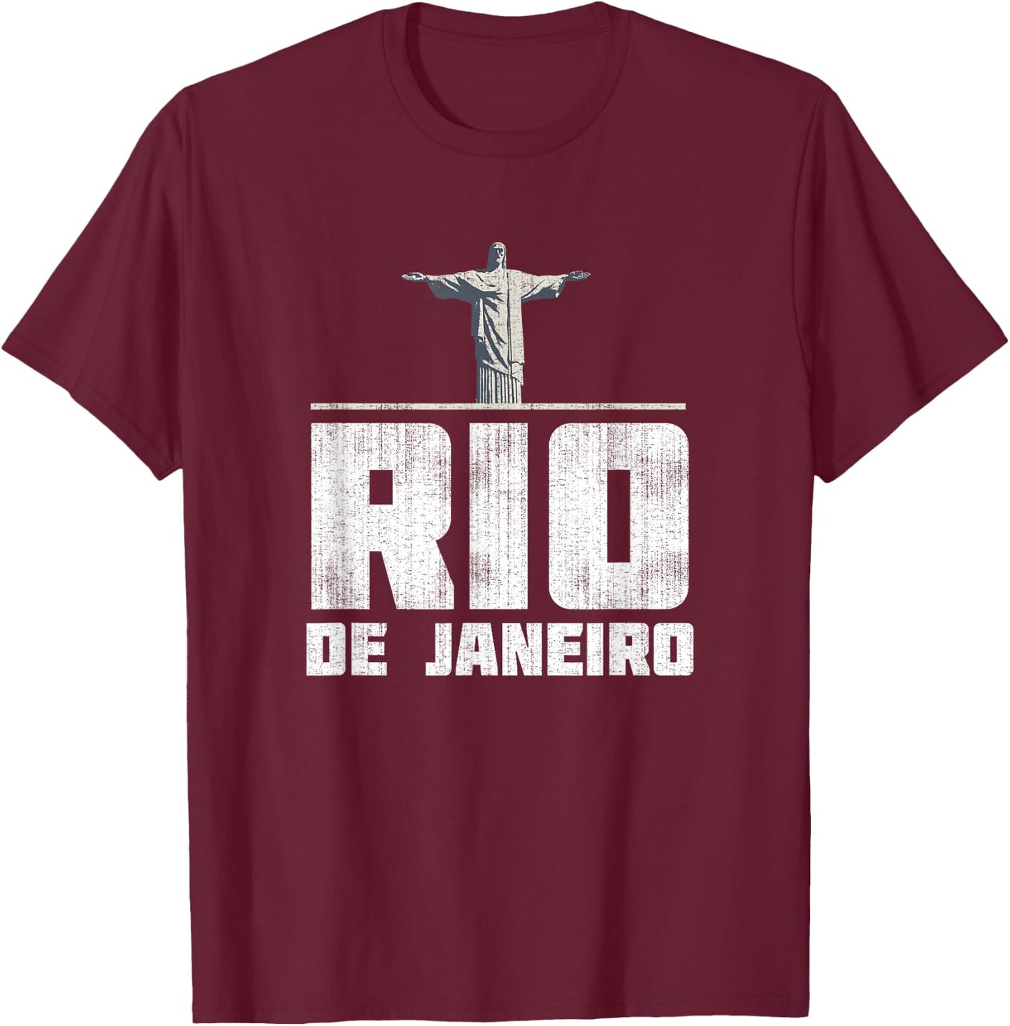 Rio De Janeiro Vintage T-Shirt - T-Shirt | Maroon