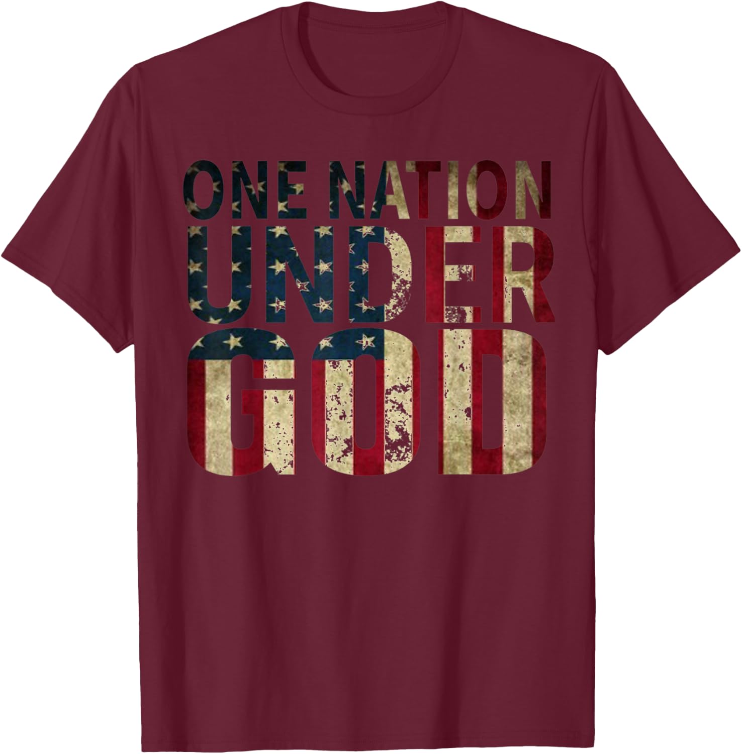 One Nation Under God T Shirt T-Shirt - T-Shirt | Maroon