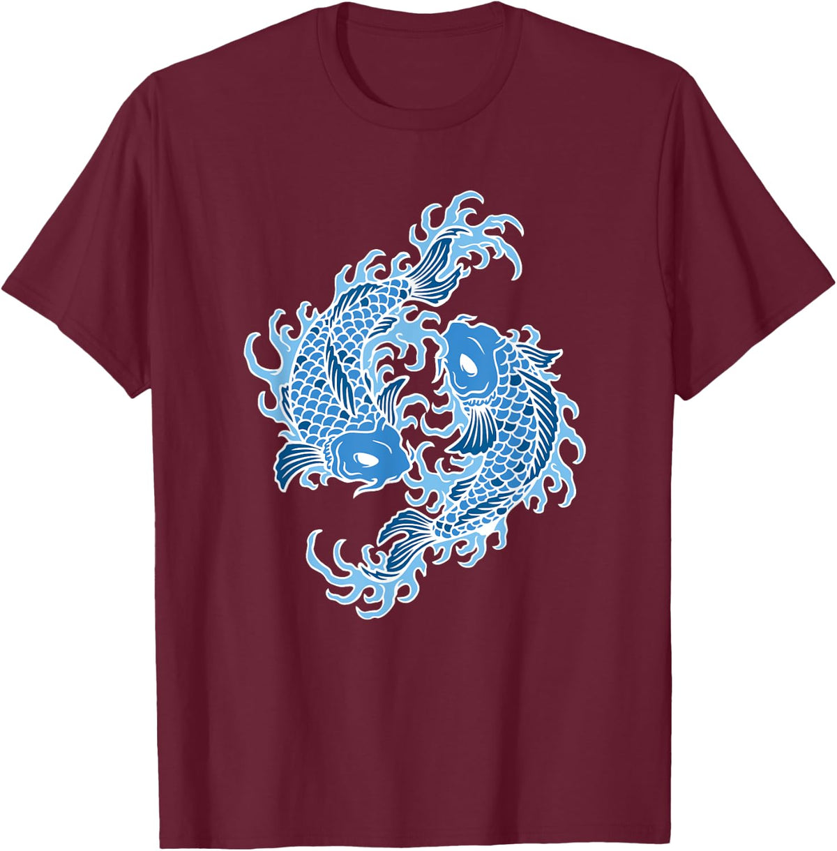 Coy Fish Design , Women & Kids T-Shirt - T-Shirt | Maroon