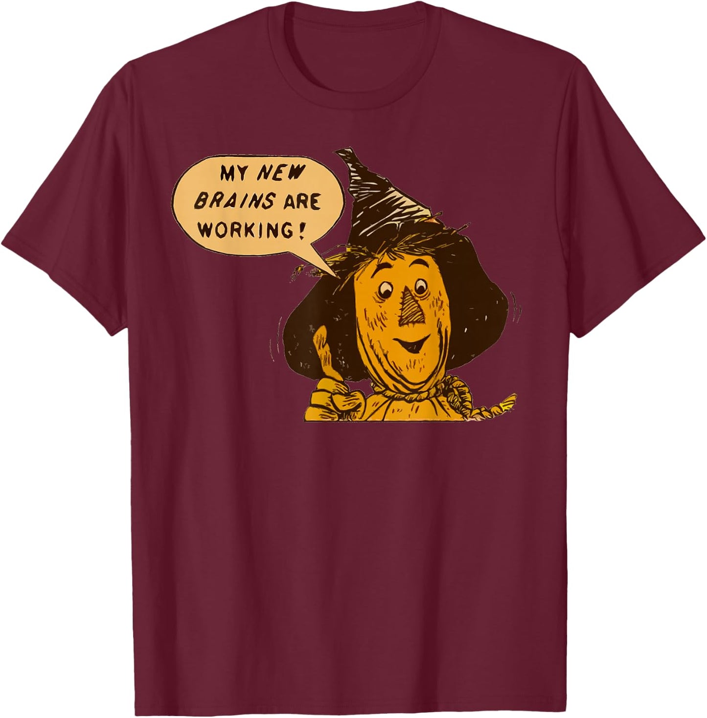 The Wizard of OZ Art Tin Man Lion Scarecrow Dorothy T-Shirt - T-Shirt | Maroon