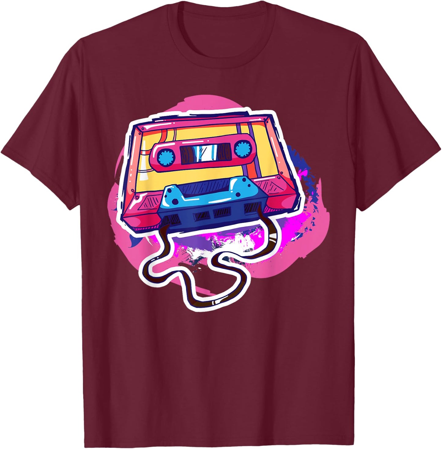 80s Cassette ChilhoodMemories 1980 Gift T-Shirt - T-Shirt | Maroon