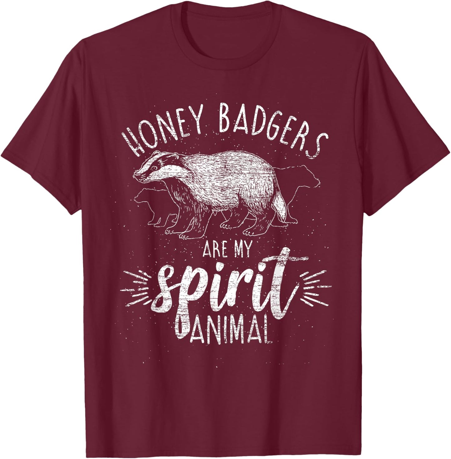 Honey Badger T-Shirt - T-Shirt | Maroon