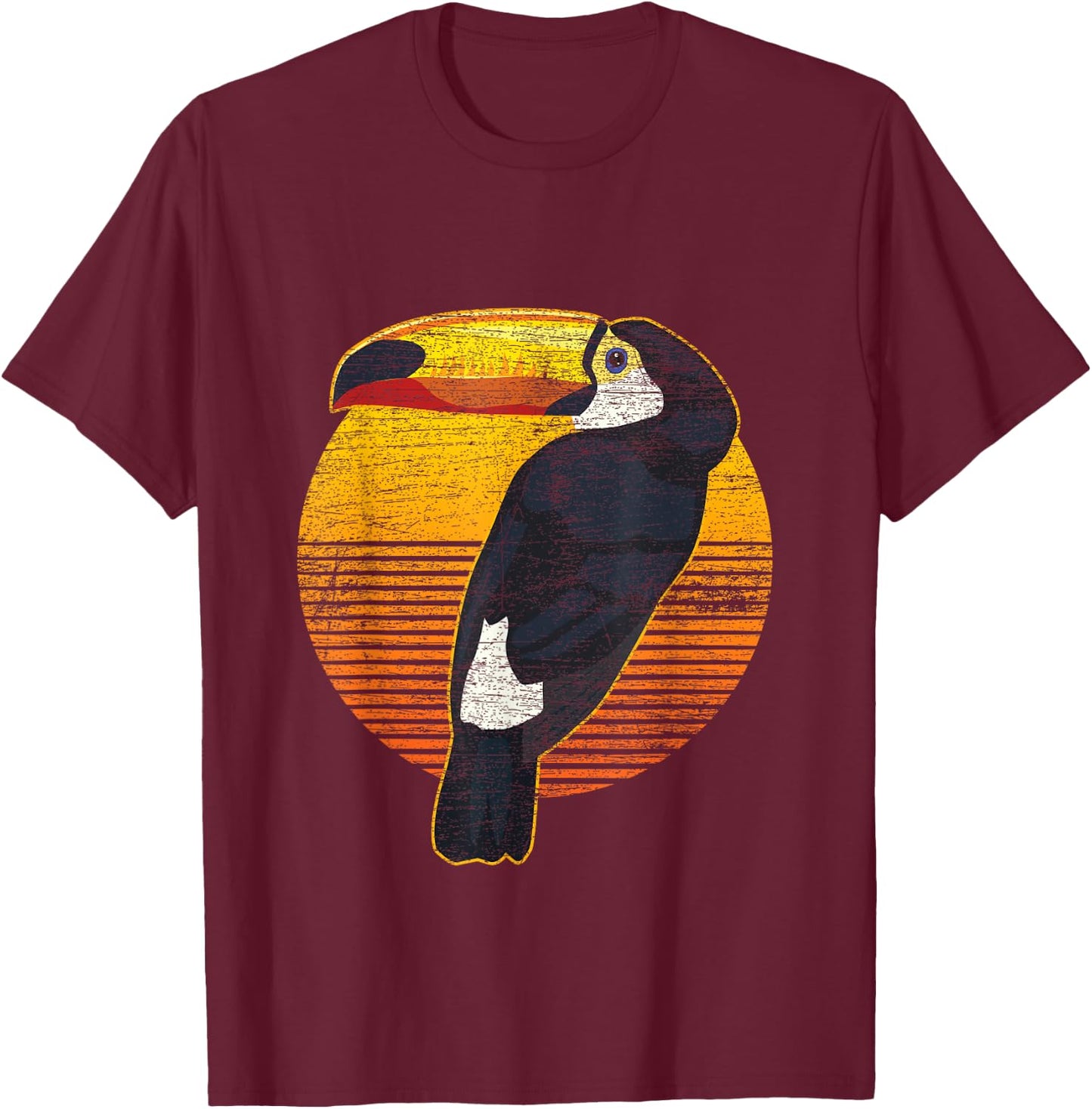 Zoo Animal Wildlife Tropic Birds Toucan T-Shirt - T-Shirt | Maroon