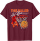14th Birthday Basketball Funny 14 Years Old Kids Gift T-Shirt - T-Shirt | Maroon